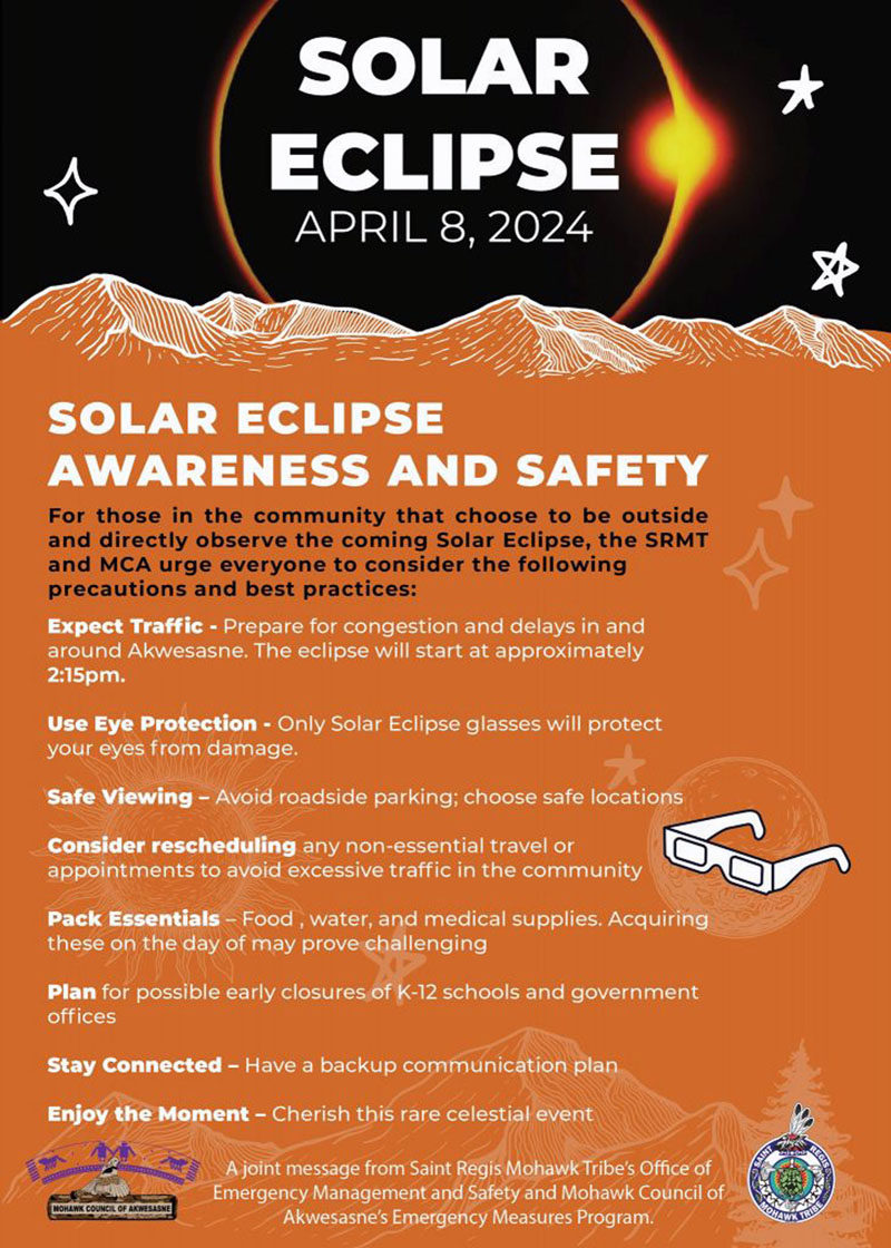 SOLAR ECLIPSE AWARENESS AND SAFETY MESSAGE